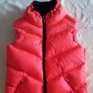 Bogner Women's Goose Down Puffer Vest Size 10 US NWOT Red Orange NWOT